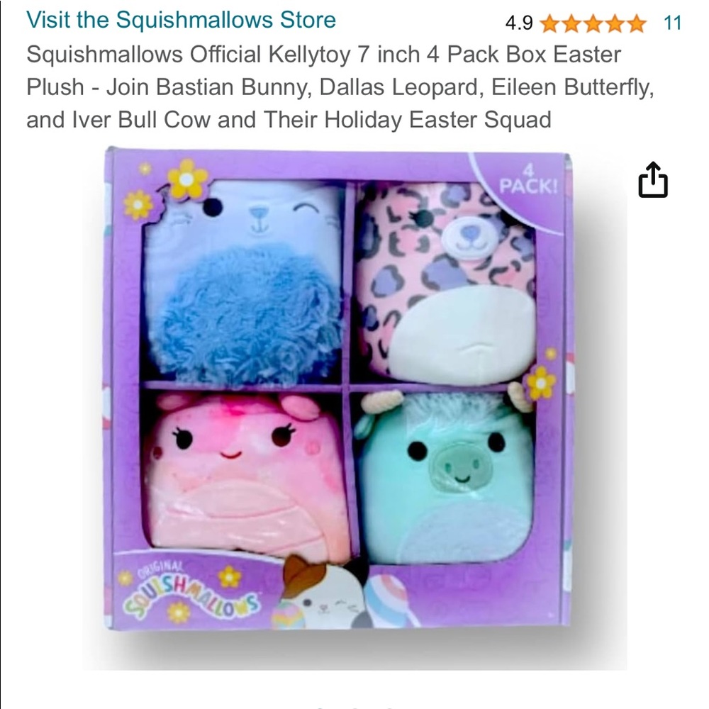 Squishmallow 4 pack